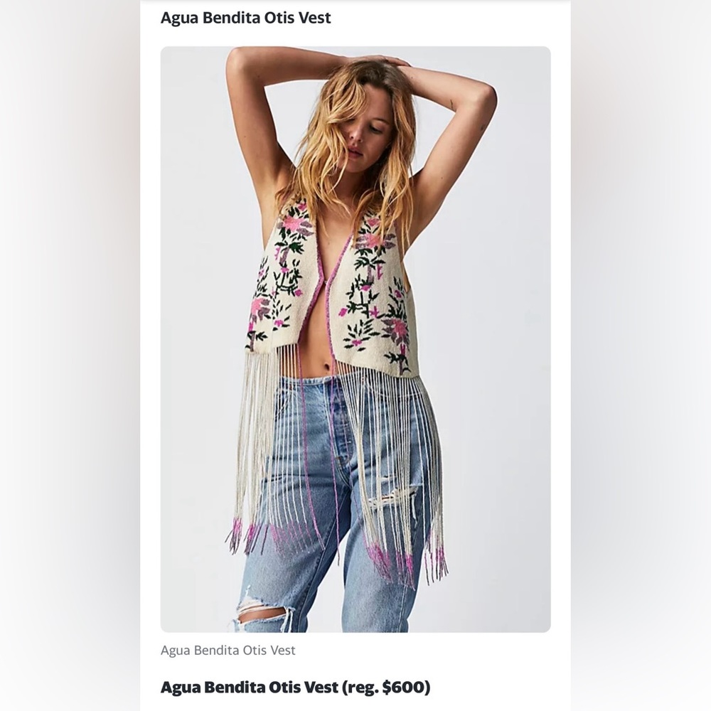 Free People Agua Bendita + Otis Beaded Fringe Vest $600